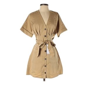 Goodnight Macaroon Khaki/Beige Mini Dress Size S